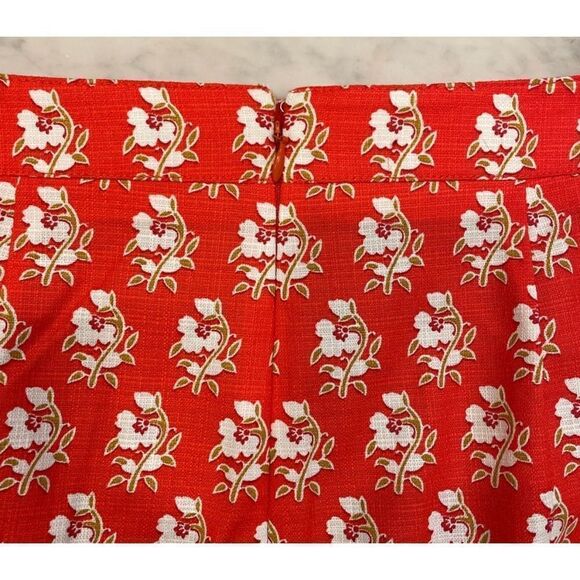 J Crew Bright Floral Stretch Mini Skirt Sz 8 - Picture 3 of 7